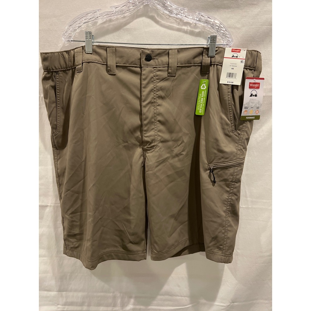 Wrangler Mens Performance Utility Shorts 44 Brown 112316181 Flex Waistband NWT